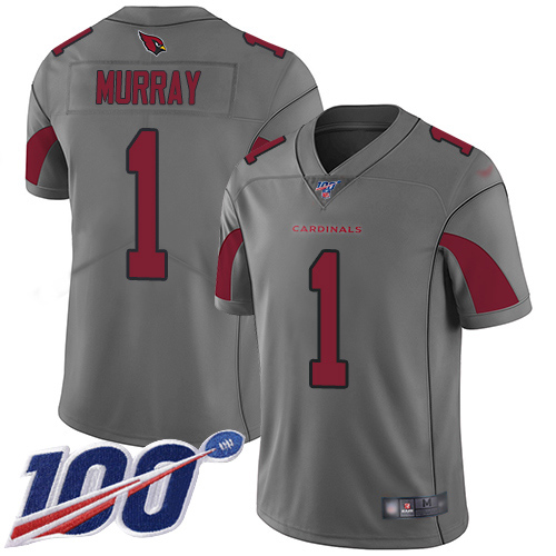 Arizona Cardinals Limited Silver Men Kyler Murray Jersey NFL Football #1 100th Season Inverted Legend->women nfl jersey->Women Jersey